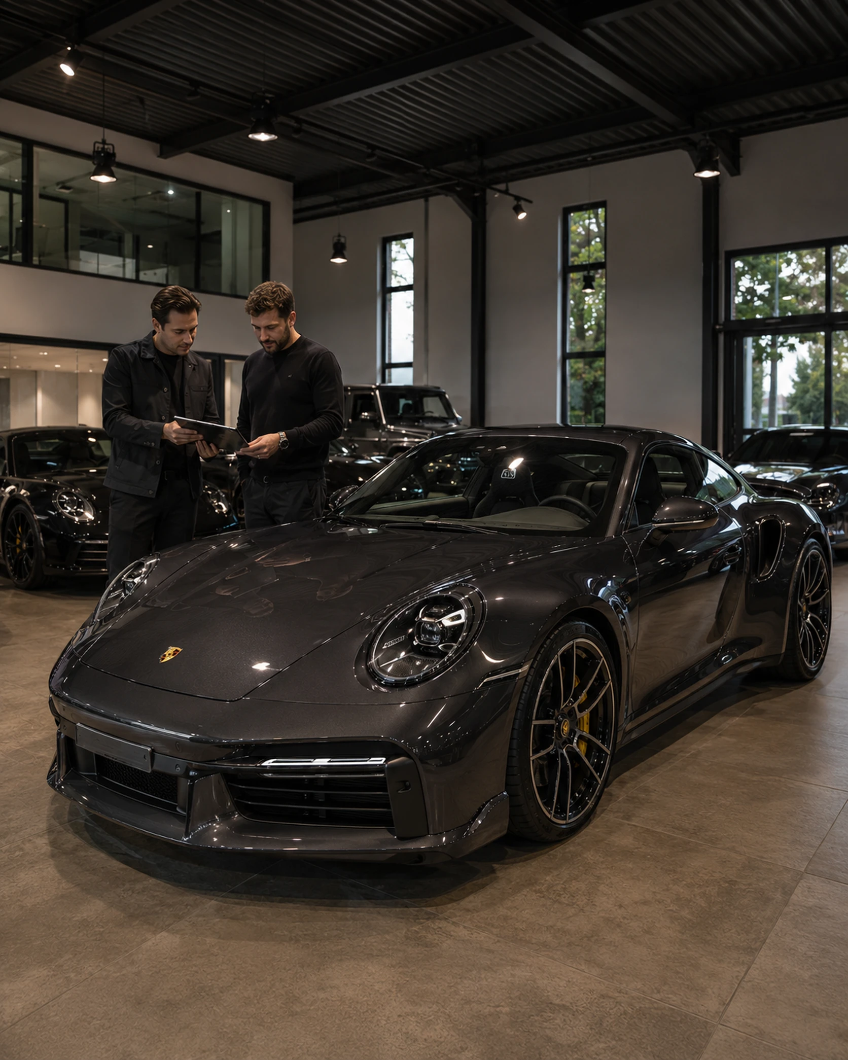 Porsche 911 bei einer persönlichen Beratung im Showroom der MT Autobörse